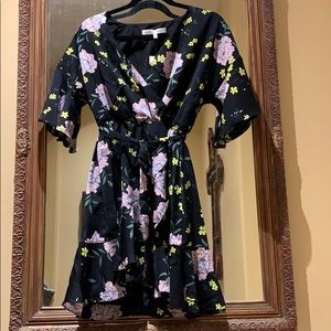 Easy floral wraparound dress